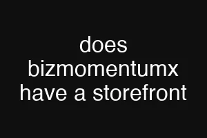 does bizmomentumx have a storefront